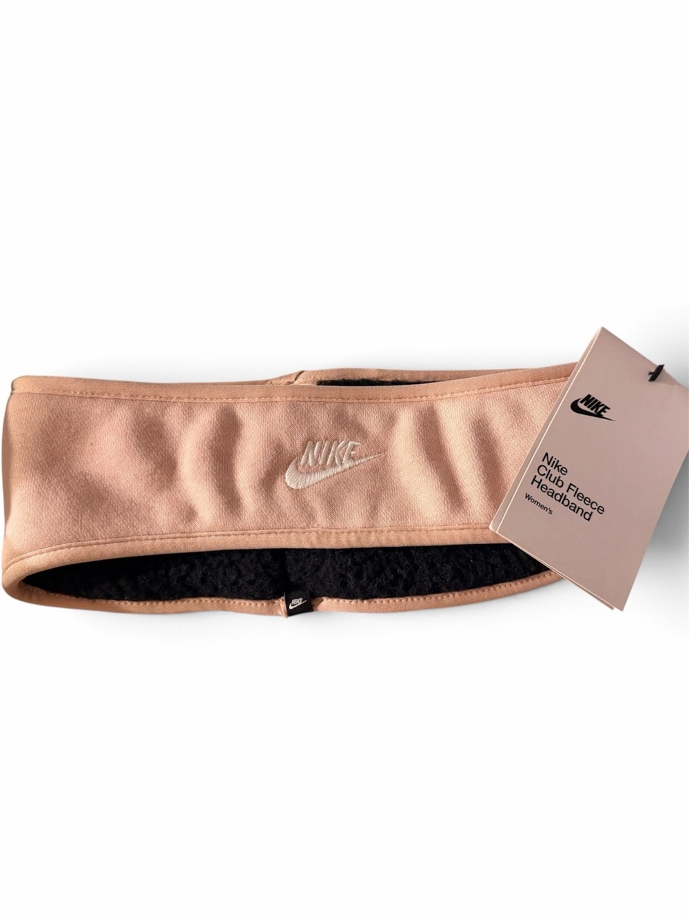 Nike Women's Fleece Headband in Blush Pink